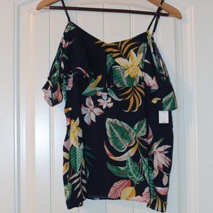 Old Navy Ruffle Cold Shoulder Top - Sz Med